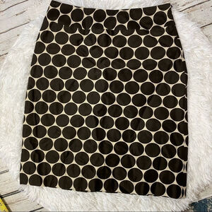 harold’s pencil skirt bold circle pattern side zipper size 8
